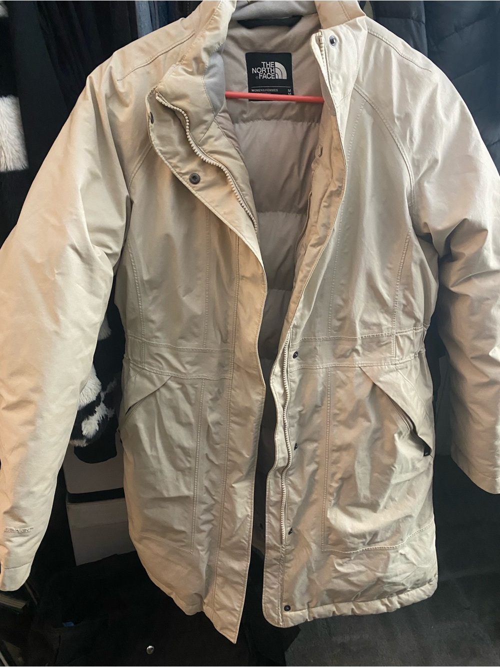 The North Face Women's Light Beige Insulated Parka